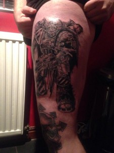 Dieter's sweet Iron Warriors tattoo